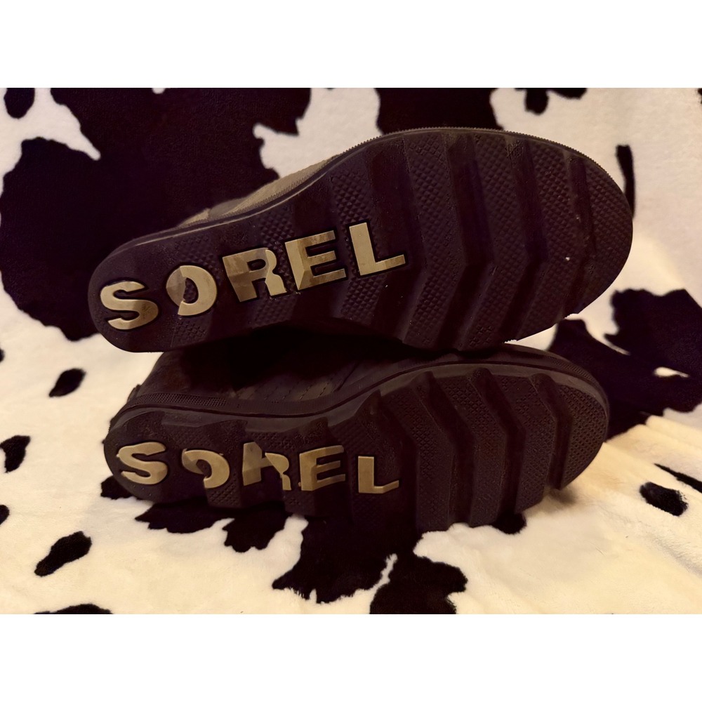 Sorel Joan of‎ Arctic Wedge II Quilted Boots Grey Black Women's 7.5 - Picture 8 of 8